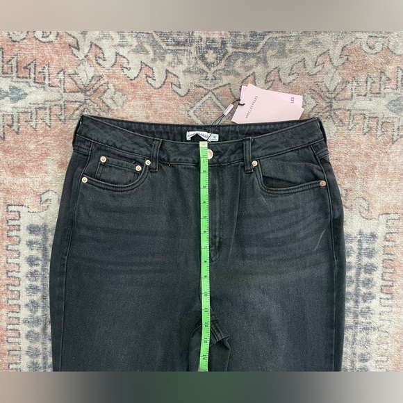 Avec Les Filles NWT Black Classic Ankle Distressed Straight Leg Jeans Women 30 - Picture 5 of 6